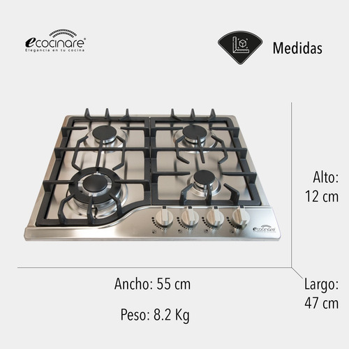 Imagen 2 de 7 de Parrilla A Gas Stay Elit Stuf-01 Plateada 120v Ms