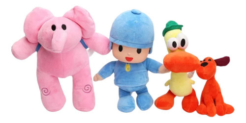 Kit de peluche Pocoyó Gang Pocoyó Elly Pato Lolla