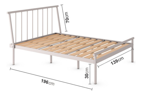Cama Casal Em Aço Begônia Cabecasa Madeiramadeira Wt