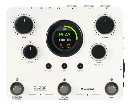 Máquina De Tambor Midi Mooer Gl200 Loop Station De 100 Slots