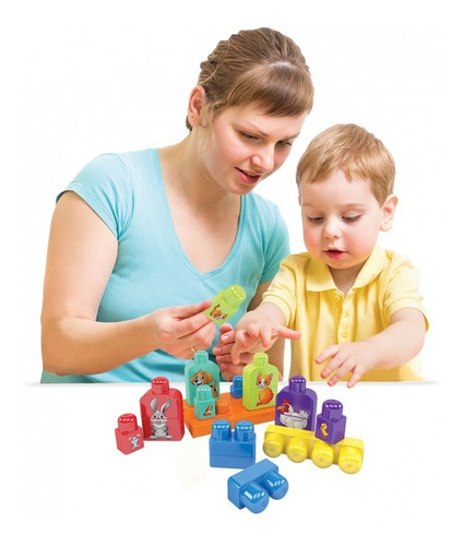 Caixa Meu Primeiro Bloco Para Bebe - Animais - Mk364 Dismat
