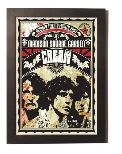 Quadros Poster Banda  Rock Cream C Moldura