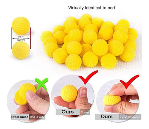 50 Dardos Nerf Rival, Pelotas