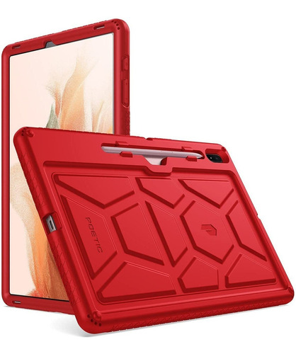 Funda De Silicona Para Galaxy Tab S7 Fe (12.4 PuLG) Roja