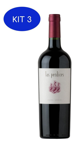 Kit 3 Vinho Las Perdices Malbec 750ml