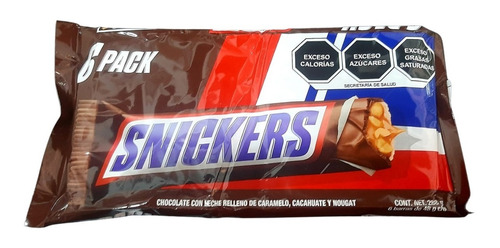 Chocolate Snickers 6 Piezas 