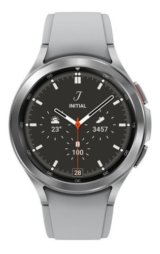 Imagen 2 de 5 de Samsung Galaxy Watch4 Classic (Bluetooth) 1.4" Caja 46mm de Acero inoxidable Silver, Malla Silver de fluoroelastómero y Bisel Plateado de Acero inoxidable SM-R890