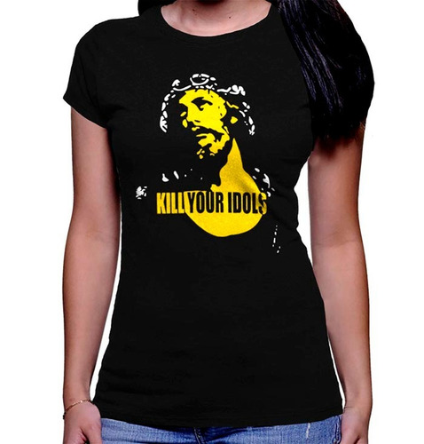 Camiseta Premium Dtg Rock Estampada Kill Your Idols