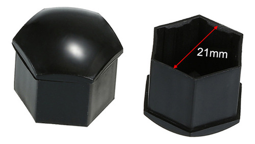 Mz 20 Tapacubos Tuercas Rueda 21 Mm Universal Negro