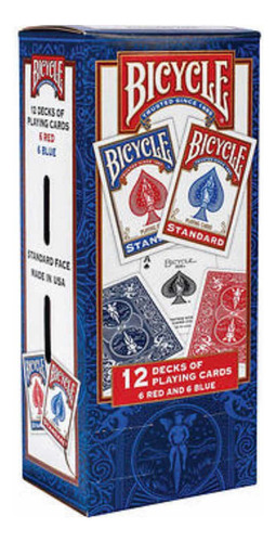 Barajas Bicycle Standard Caja 12 Mazos (6 Rojas Y 6 Azules) Rojo/azul