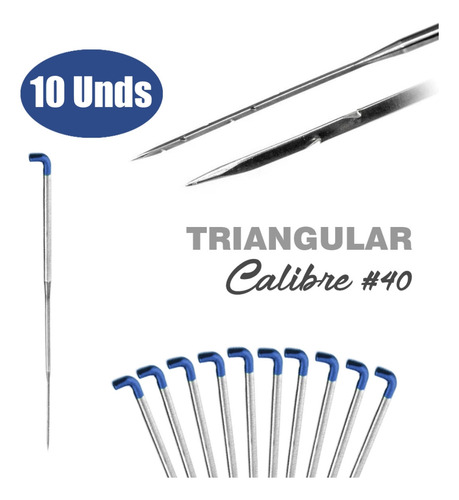 Aguja Para Felting, Triangular Calibre 40*, Herramienta Lana