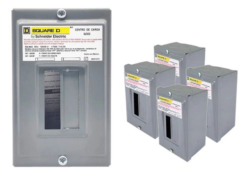 Centro De Carga 2 Polos Para Sobreponer 120/240 Volts 4 Pz