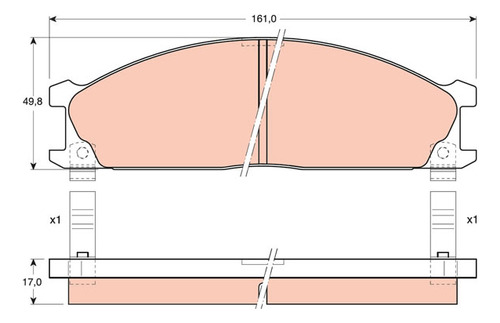 Pastilla De Freno Delantera  Trw Nissan Terrano Ii 2.7 L Td 
