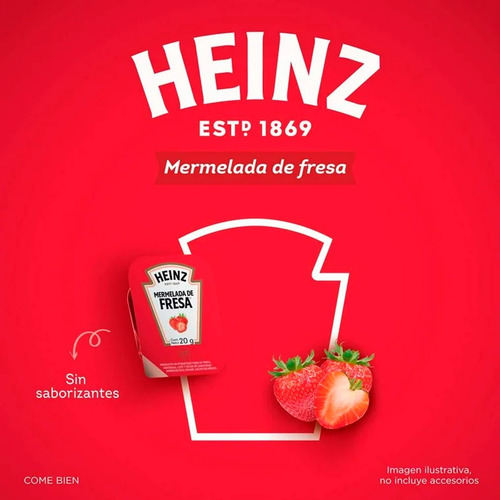 Mermelada De Fresa Heinz 120 Pzas De 20g C/u