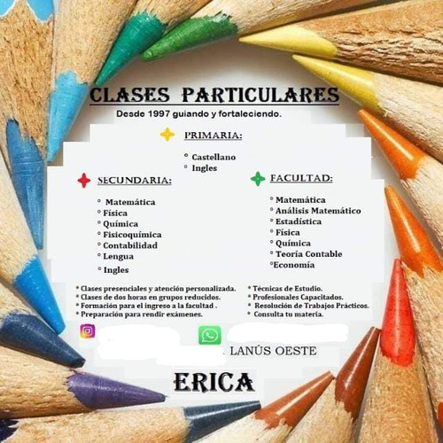 Clases Particulares Matemática Y Muchas Materias Más