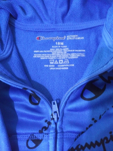 Imagen 4 de 5 de Sweater Bebé Champion Original 18 Meses