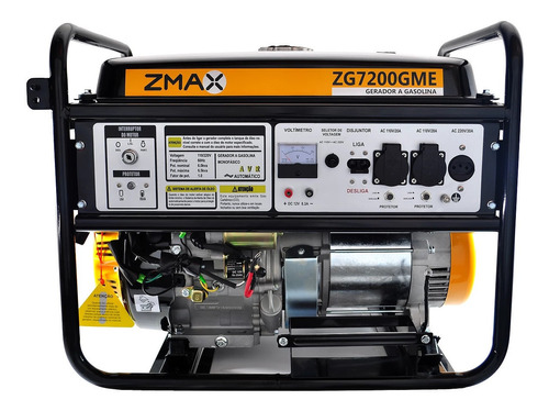 Gerador portátil Zmax ZG7200GME 6500W monofásico com tecnologia AVR 110V/220V