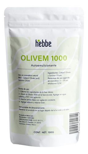 Olivem 1000, 100g Autoemulsificante Cosmético Cosmos Tipo de piel Mixta