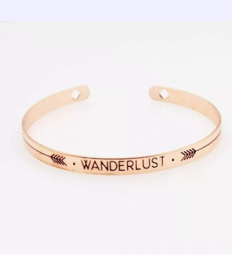 Brazalete Wanderlust / Pasión Por Viajar / Pulsera