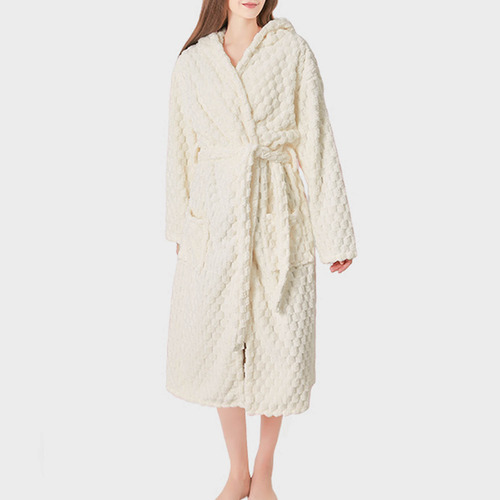 Bata De Baño De Felpa A Cuadros De Pino Para Mujer X Robe, M