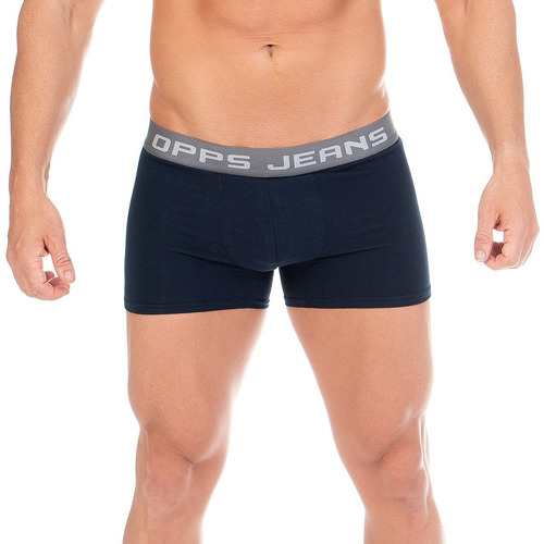 Imagen 2 de 10 de Paquete De 3 Boxers Para Hombre Opps Jeans Algodón Lycra