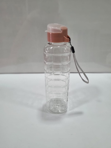Garrafa De Plástico 650ml Rosa Tampa Bico Para Academia