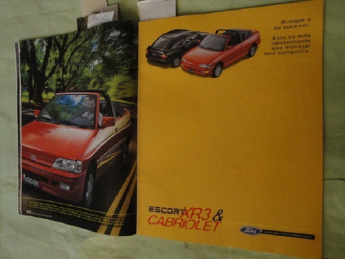 Publicidad Ford Escort Xr3 Y Cabriolet Año 1994