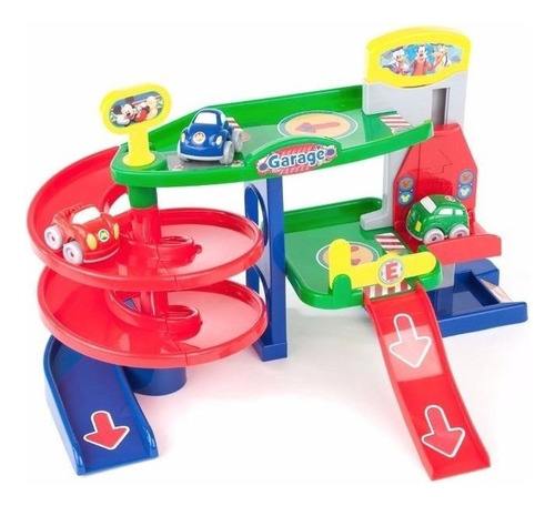 Estacionando minha primeira garagem do Mickey com 3 carros Ditoys