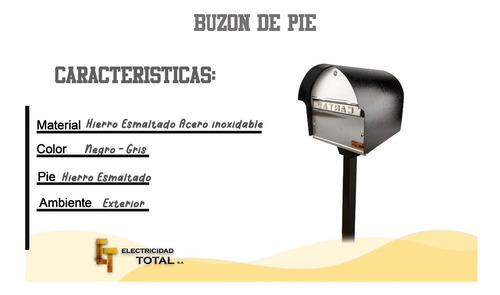 Imagen 2 de 10 de Buzón Cartas Exterior De Pie Frente Acero Inoxidable