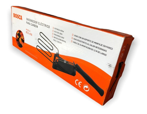 Imagen 5 de 5 de Bosca Bcs-818 Encendedor Eléctrico Para Carbón Con Soporte