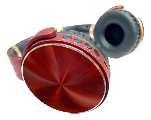 Diadema Bluetooth Potencia Ultra Bajos Hd Manos Libres Fm Rojo