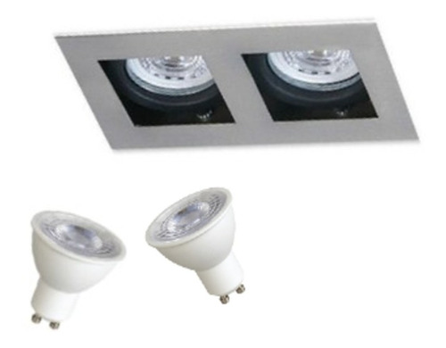 Spot Embutir Cardanico 2 Luces C/dicroica Led 7w