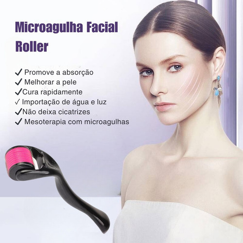 Dermaroller 0.75 mm 540 Agulhas Derma Roller System Anti Idade Smart Rolo Dermaroller Crescimento capilar