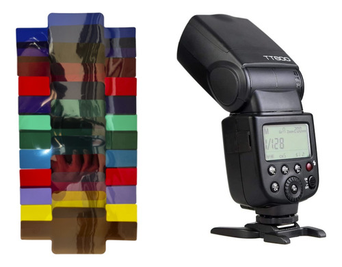 Kit Flash Godox Tt600 Inalámbrico Speedlite + 12 Filtros Negro