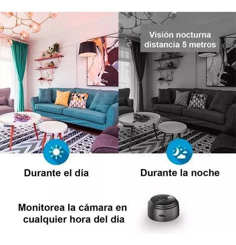 Mini Cámara Espía Oculta Wifi Hd 1080p Nanny De 3 Piezas