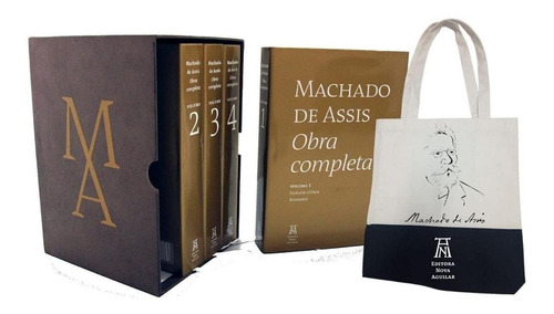 Obra Completa Machado De Assis + Ecobag Editora Nova Aguilar