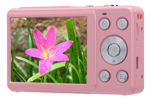 Câmera Pequena Compacta Rosa 4k 64mp Digital 18x Zoom Digita