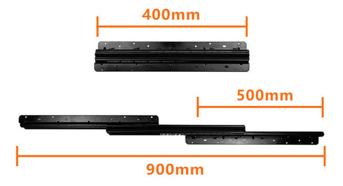 1 Par De Guías Para Cajones De Extensión 400 Mm A 900 Mm