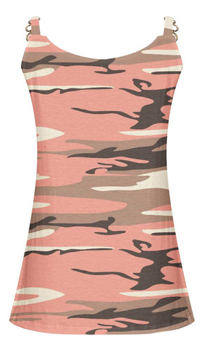 Blusa Sin Mangas Casual De Verano C Para Mujer Con Cuello En