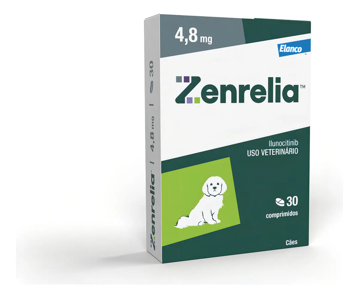 Elanco Zenrelia 4,8mg tratamento coceira dermatite atopica alergia queda de pelo cães