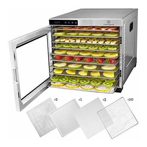 Chefwave Máquina Deshidratadora De Alimentos De 10 Bandejas