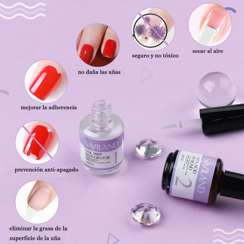 Saviland True Bond + Nivelador Ph, 2 Pzs,15ml, Deshidratador Clear