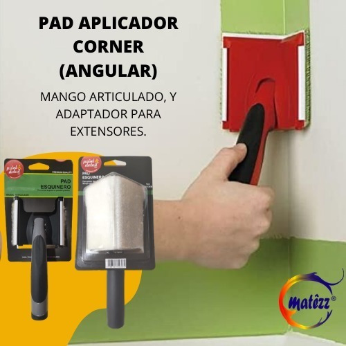 Imagen 4 de 5 de Pad Aplic De Pintura Ángulos/esquina/bordes Mango Articulado