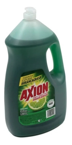 Detergente Lavatrastes Axion Limón Líquido 2800ml En Botella
