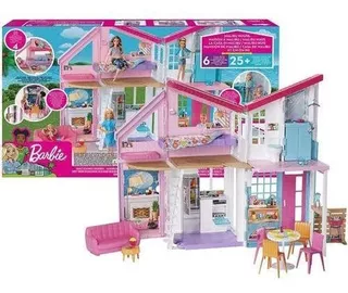Barbie Mansión Malibu. Casa De Juego Portátil Para Barbie