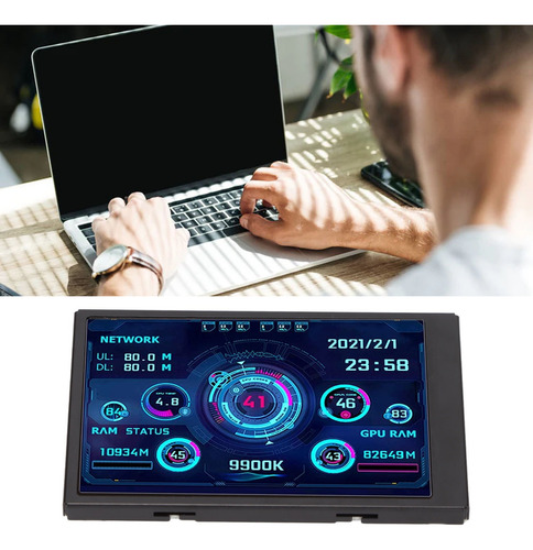 Monitor De Temperatura De Computadora Ips De 3.5 Pulgadas