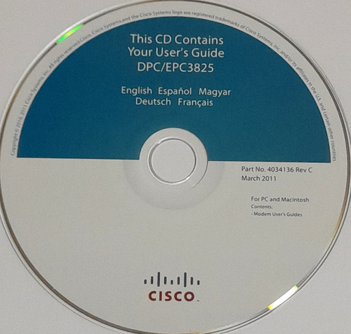 Cd - Drivers Módem Router Cisco Dpc3825 - Rosario