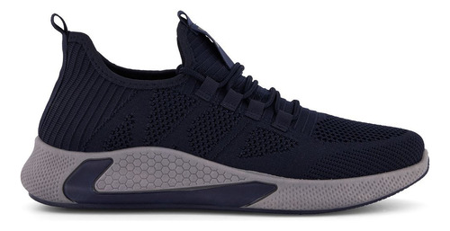 Zapato Urbano 36243xve Hombre Logo Depiso Azul Geometrico