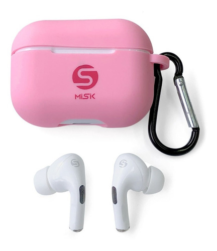 Misik MH609-R - Audifonos Inalambricos Bluetooth Con Estuche Y Funda Color Rosa
