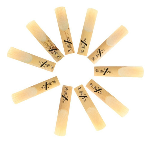Caixa Palheta Sax Alto 2,5 Com 10 Unidades Riyin